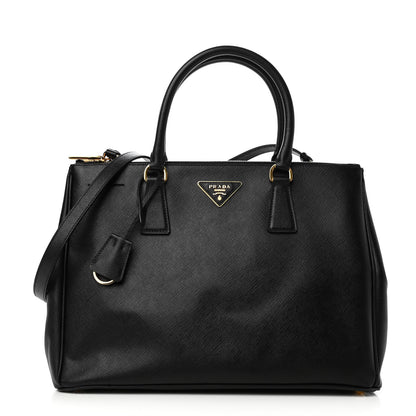 Prada Saffiano Medium Galleria Double Zip Tote Black 1 of 8