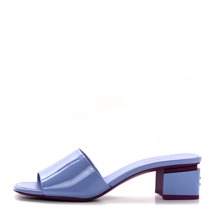 Chanel Patent Calfskin CC Mules 39 Light Purple Dark Purple 1 of 12