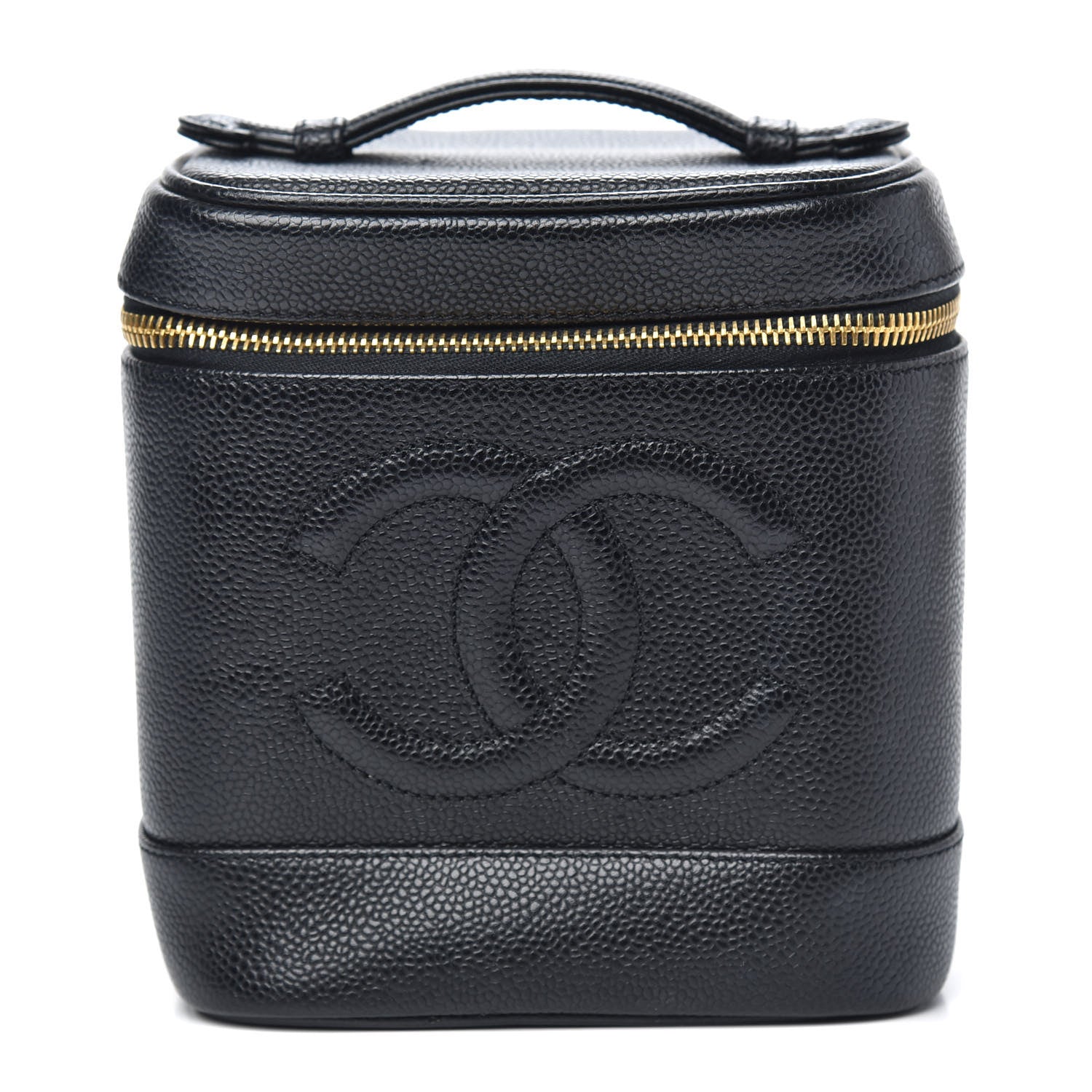 Chanel Caviar Vanity Cosmetic Case Black 1 of 9