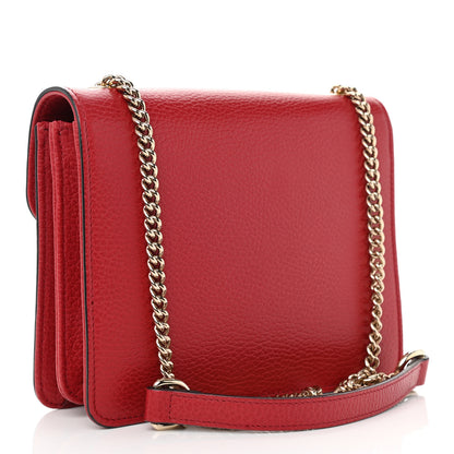Gucci Dollar Calfskin Small Interlocking G Shoulder Bag Red 3 of 8