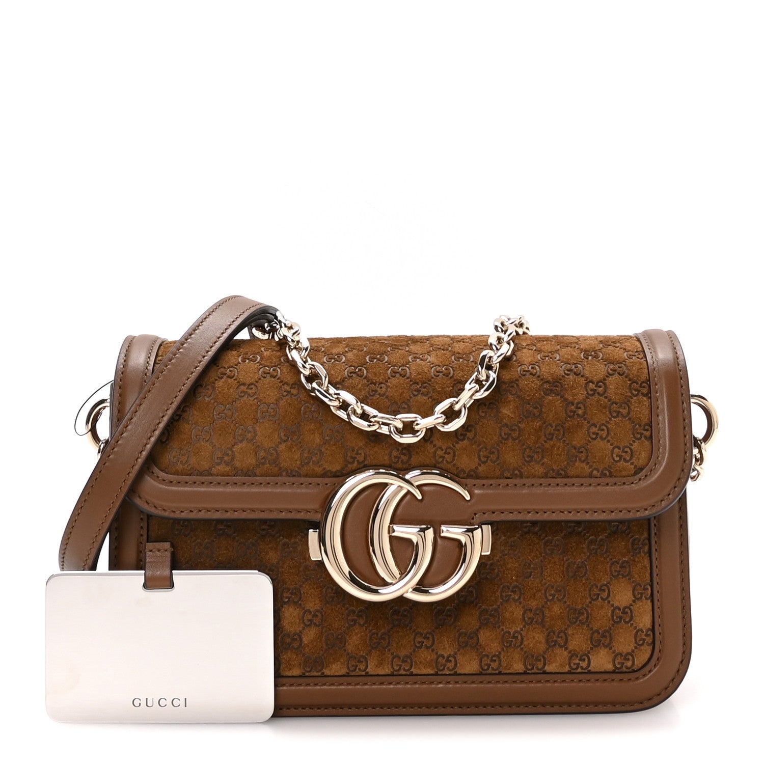 Gucci Suede Microguccissima Go Small Shoulder Bag Brown 3 of 11