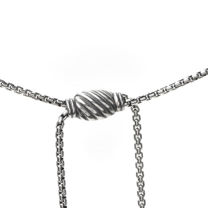 David Yurman Sterling Silver Diamond 32mm Infinity Pendant Necklace 5 of 5