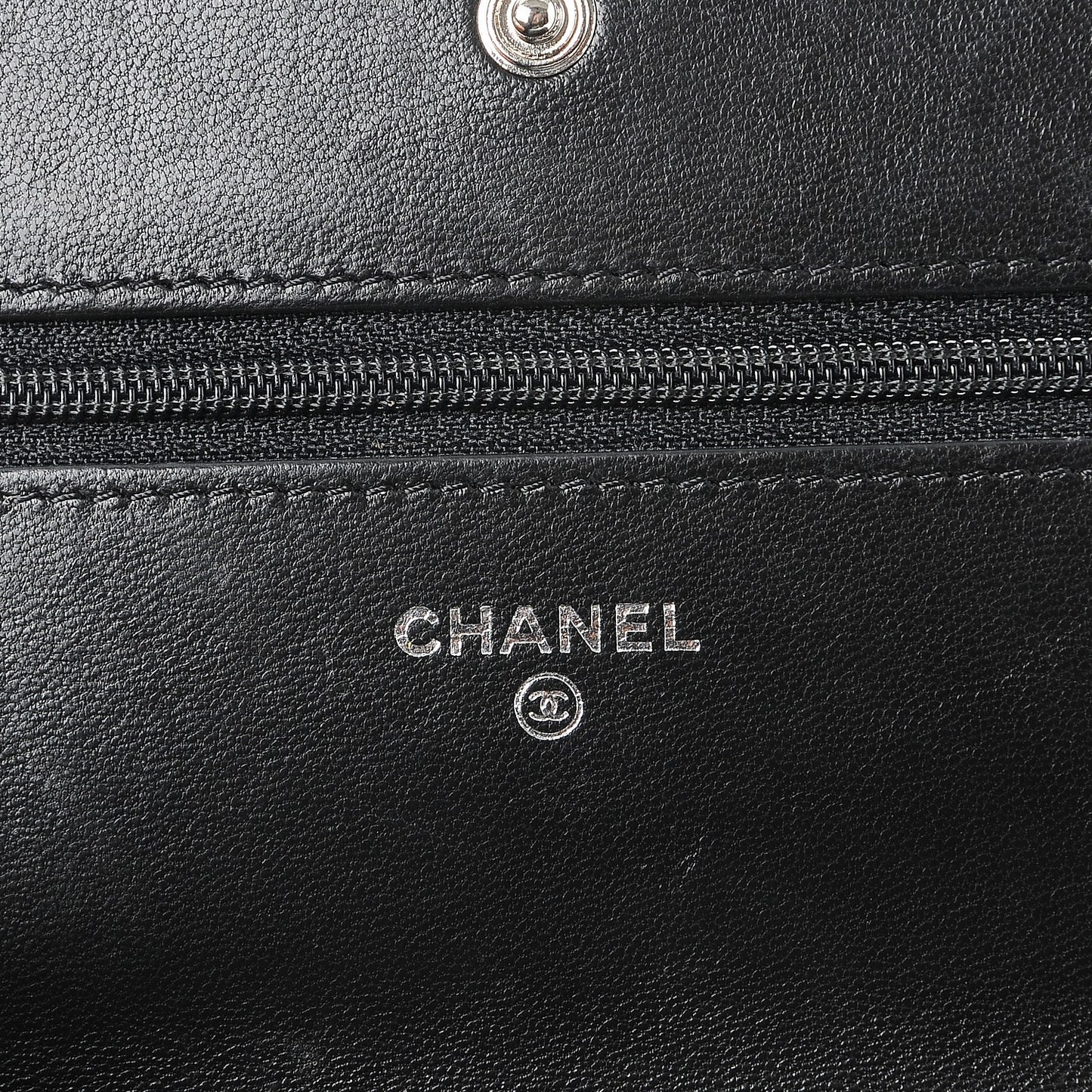 Lambskin Quilted Boy Wallet On Chain WOC Black