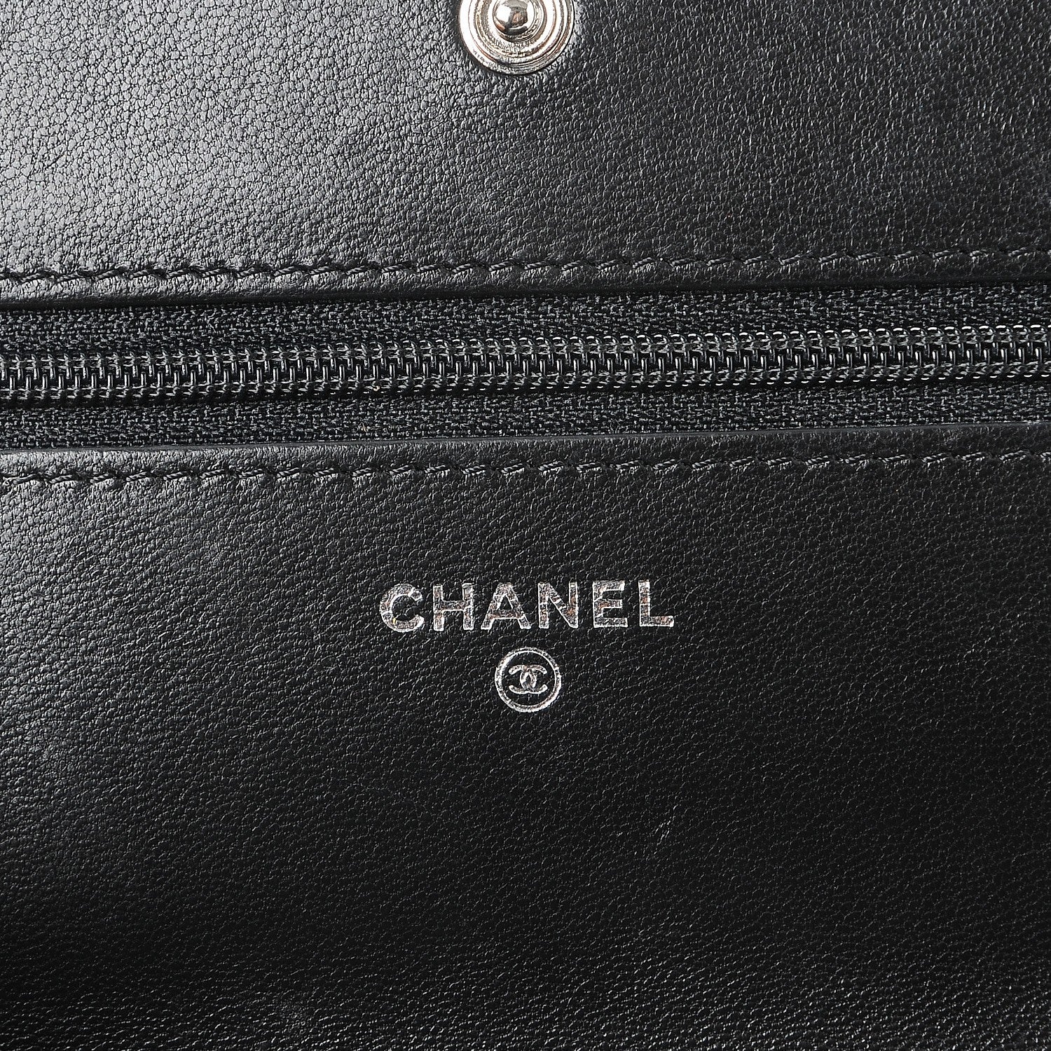 Chanel Lambskin Quilted Boy Wallet On Chain WOC Black 6 of 10