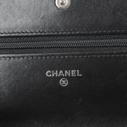 Chanel Lambskin Quilted Boy Wallet On Chain WOC Black 6 of 10