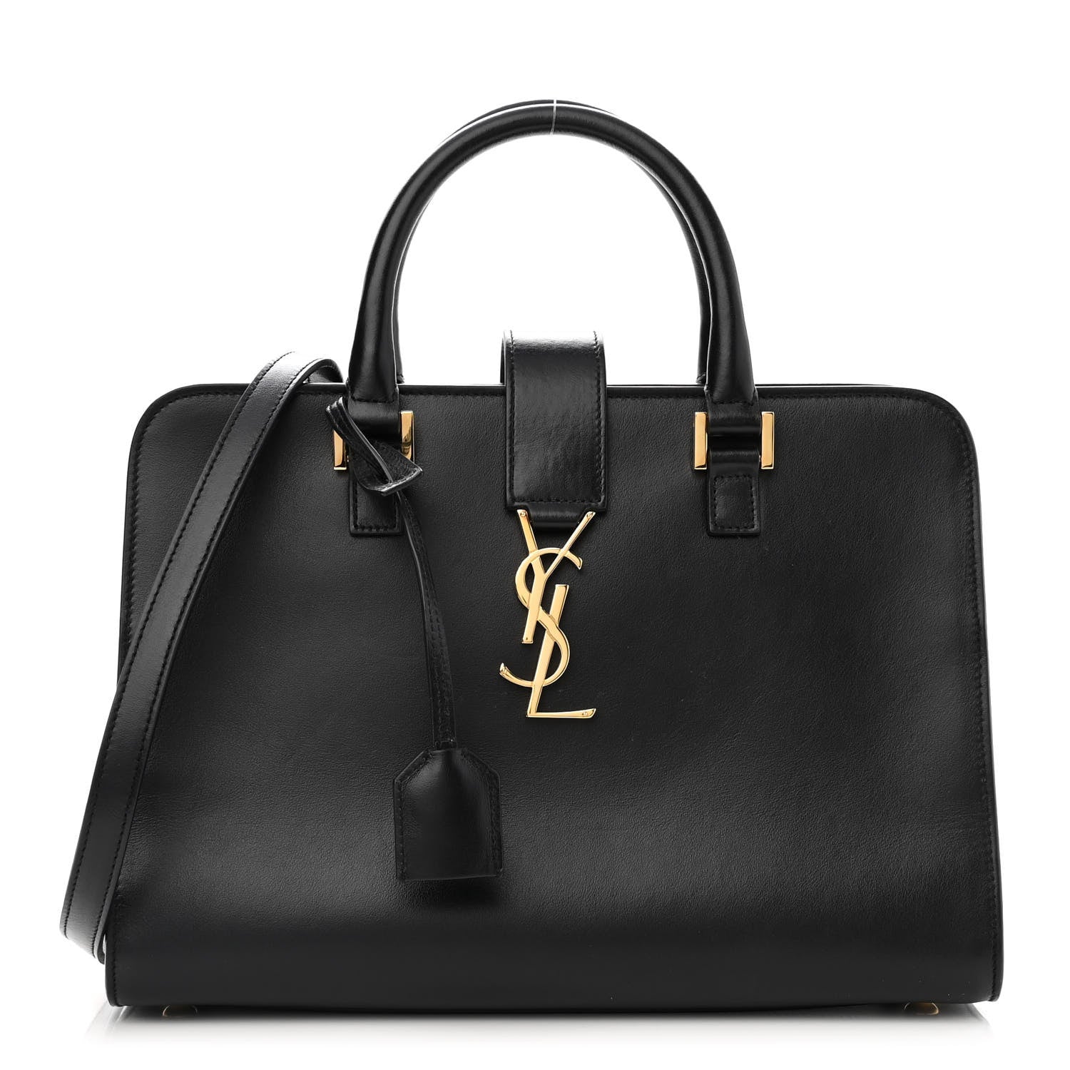 Saint Laurent Smooth Calfskin Small Monogram Cabas Black 1 of 15