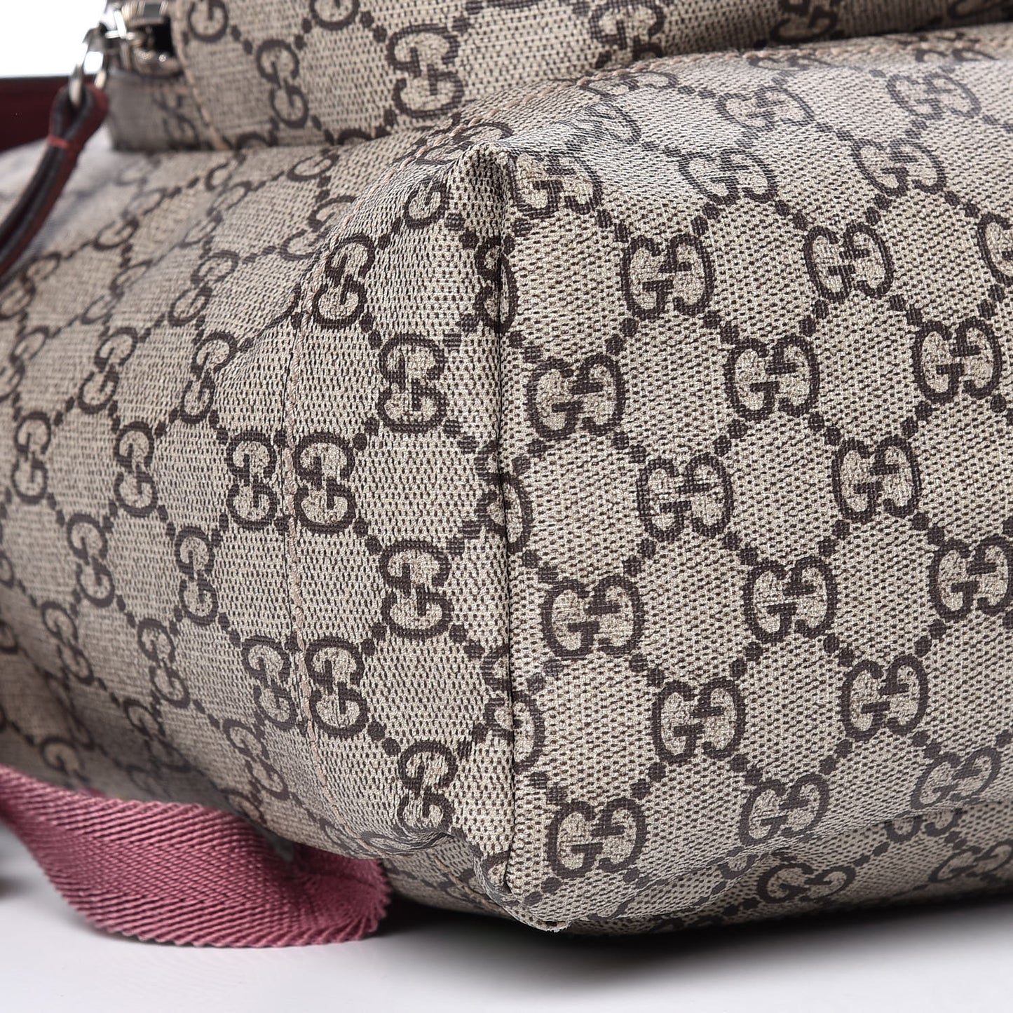 GG Supreme Monogram Blooms Medium Single Buckle Backpack Beige Multicolor Dry Rose