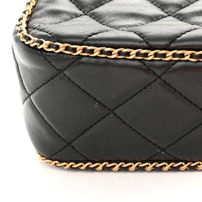 Chanel Lambskin Quilted Chain CC Mini Camera Case Black 11 of 14