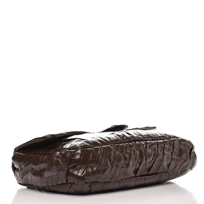 Chanel Glazed Calfskin Twisted Maxi Flap Brown 4 of 7