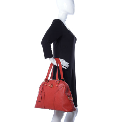 Saint Laurent Calfskin Large Muse Red 2 of 9