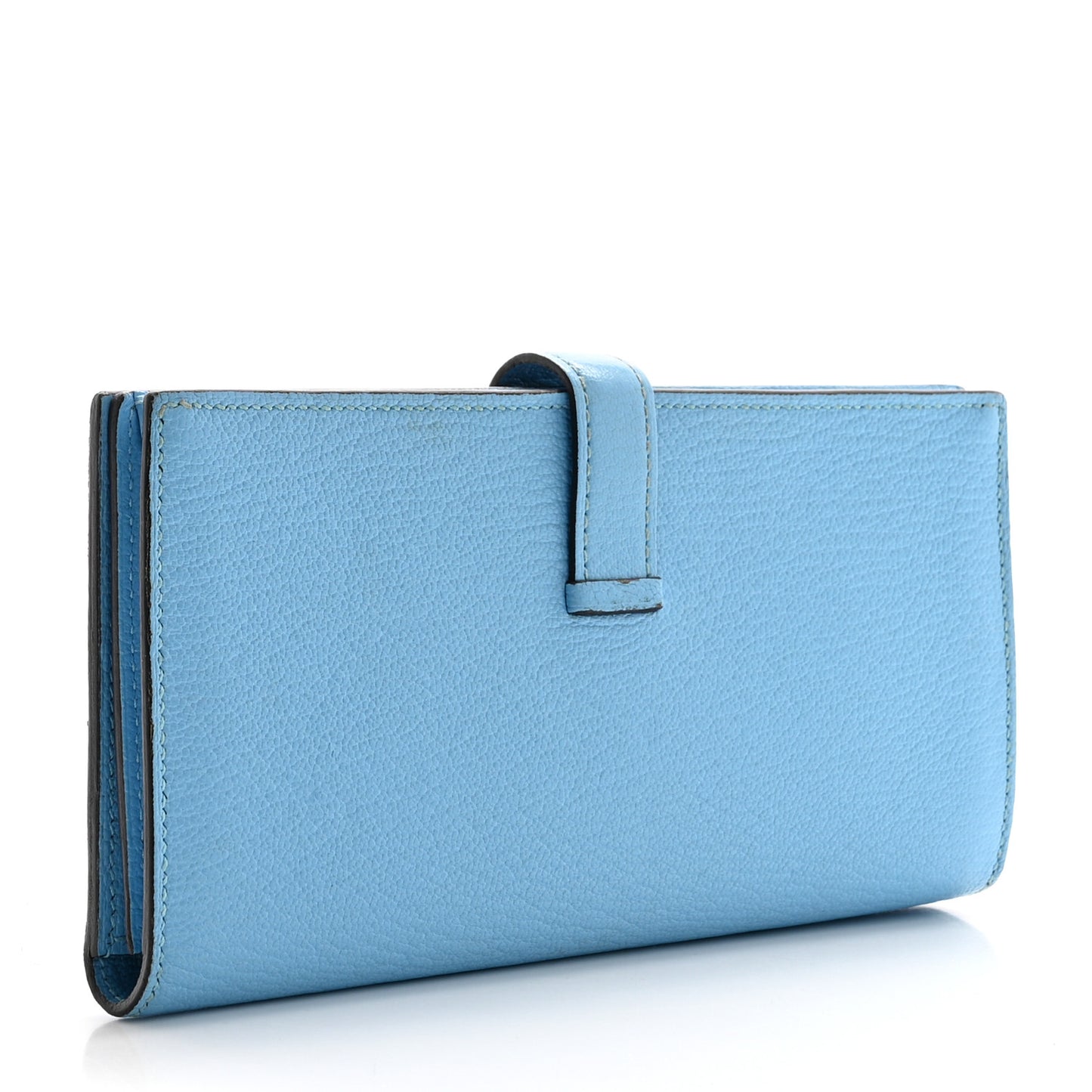 Chevre Mysore Bearn Gusset Wallet Celeste