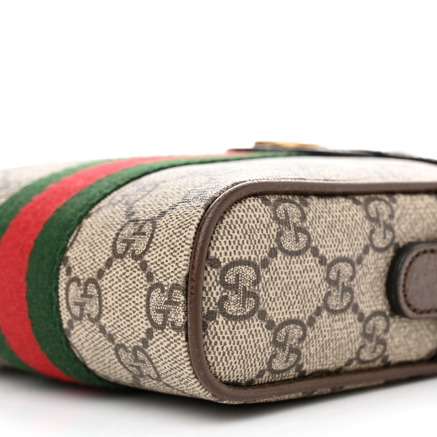 GG Supreme Monogram Web Mini Ophidia Messenger Brown