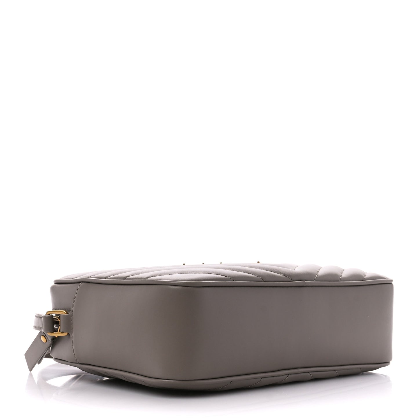 Calfskin Matelasse Monogram Lou Camera Bag Greyish Brown