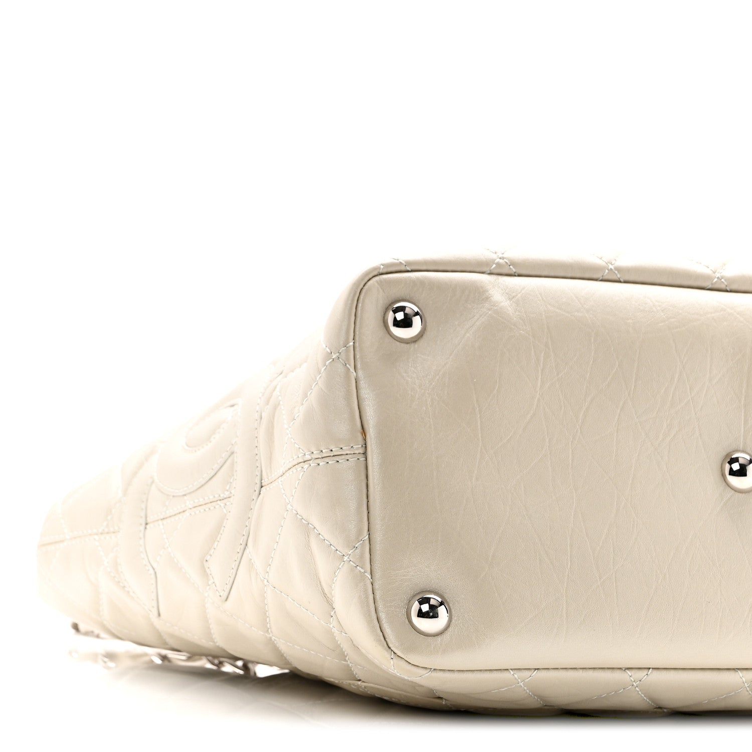 Chanel Iridescent Aged Calfskin Quilted Large Cotton Club Tote Pearl 9 of 10