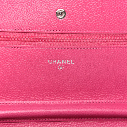 Chanel Caviar Quilted Wallet on Chain WOC Pink 8 of 11