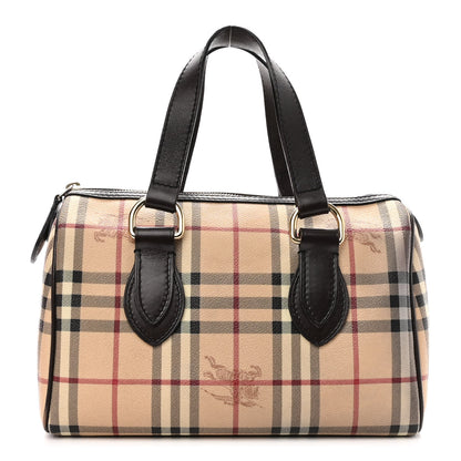 Burberry Haymarket Check Small Chester Bowling Bag Chocolate 1 of 12