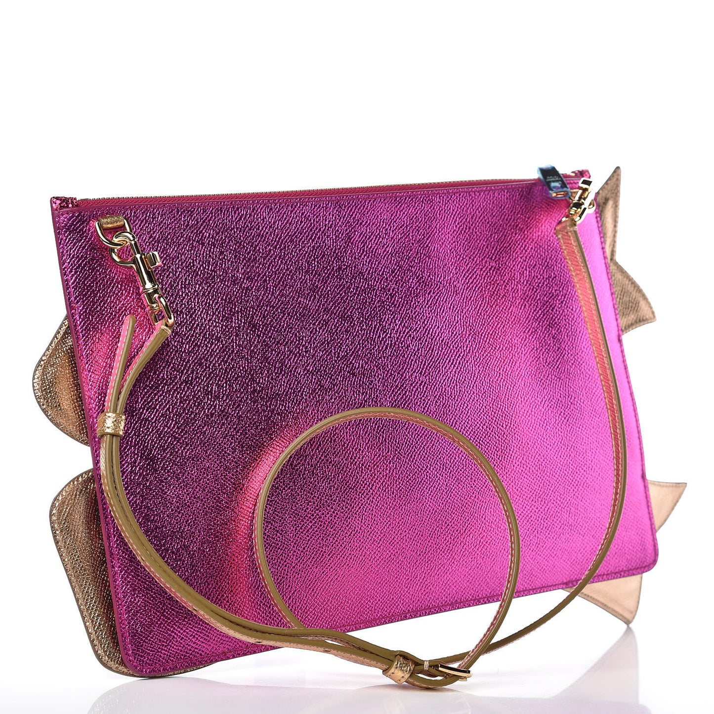 Glitter Metallic Dauphine Fashion Devotion Clutch Pink