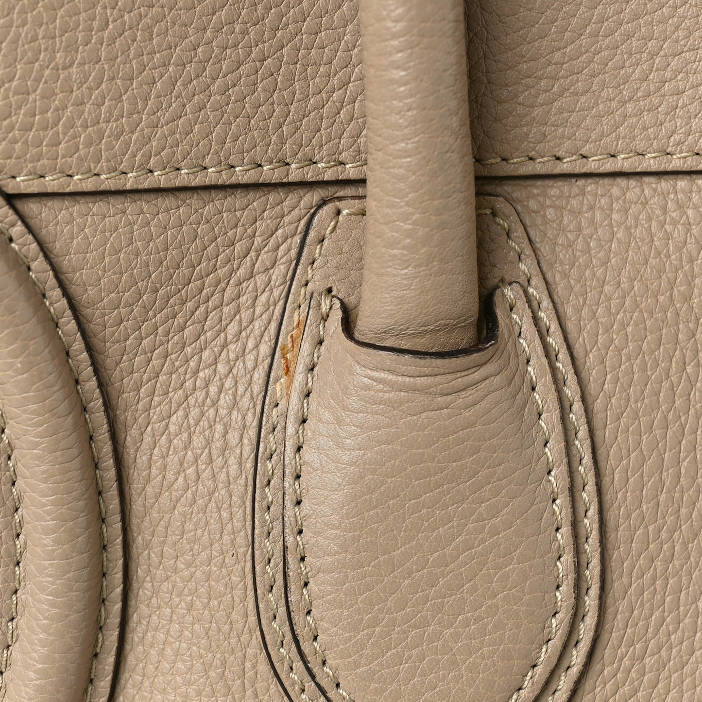 Drummed Calfskin Mini Luggage Dune
