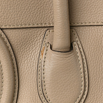 Celine Drummed Calfskin Mini Luggage Dune 12 of 15