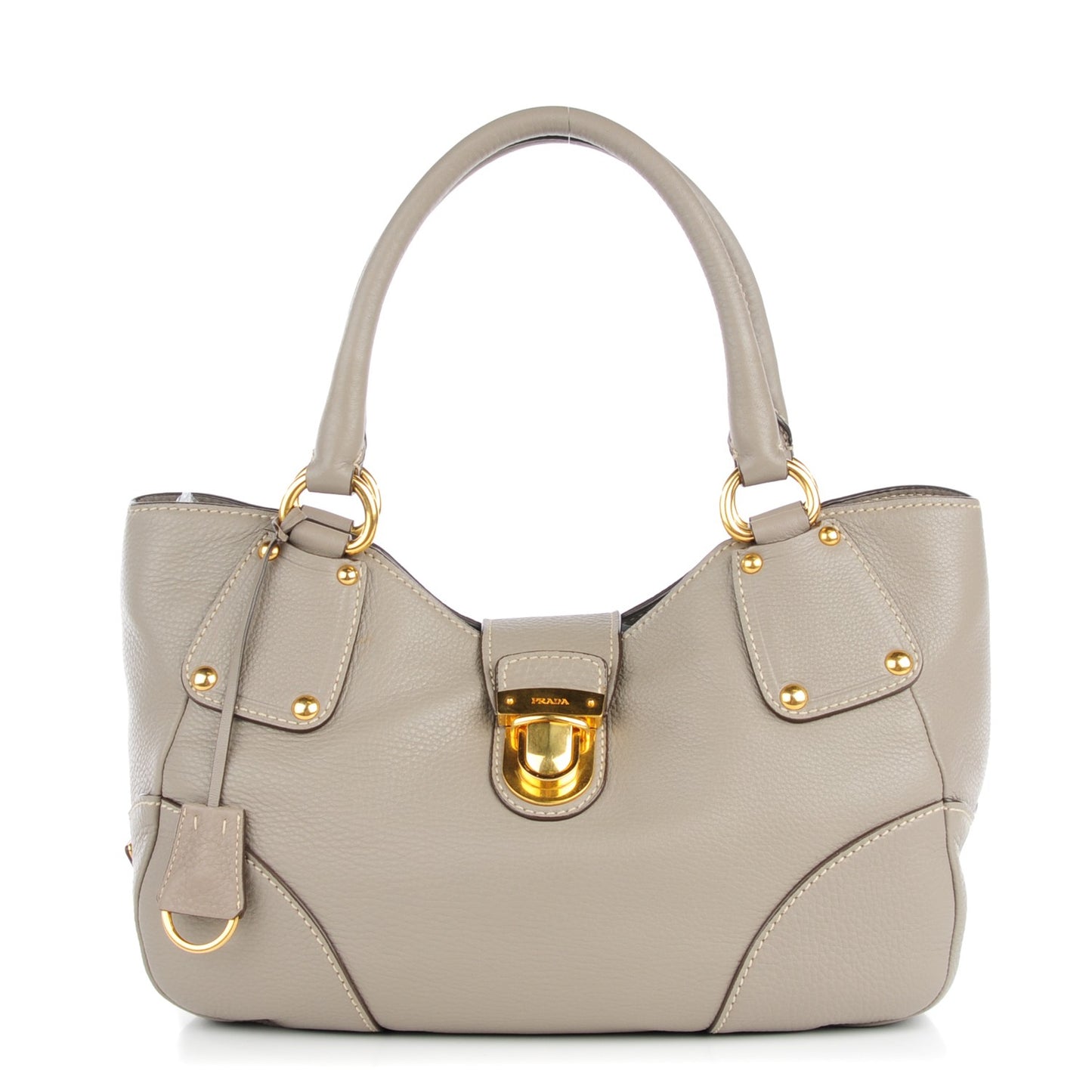 Vitello Daino Shoulder Bag Argilla