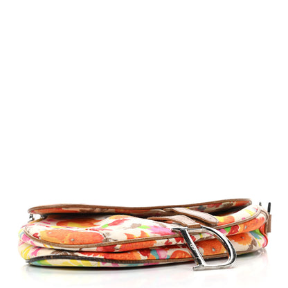 Christian Dior Canvas Floral Saddle Bag 3 of 7