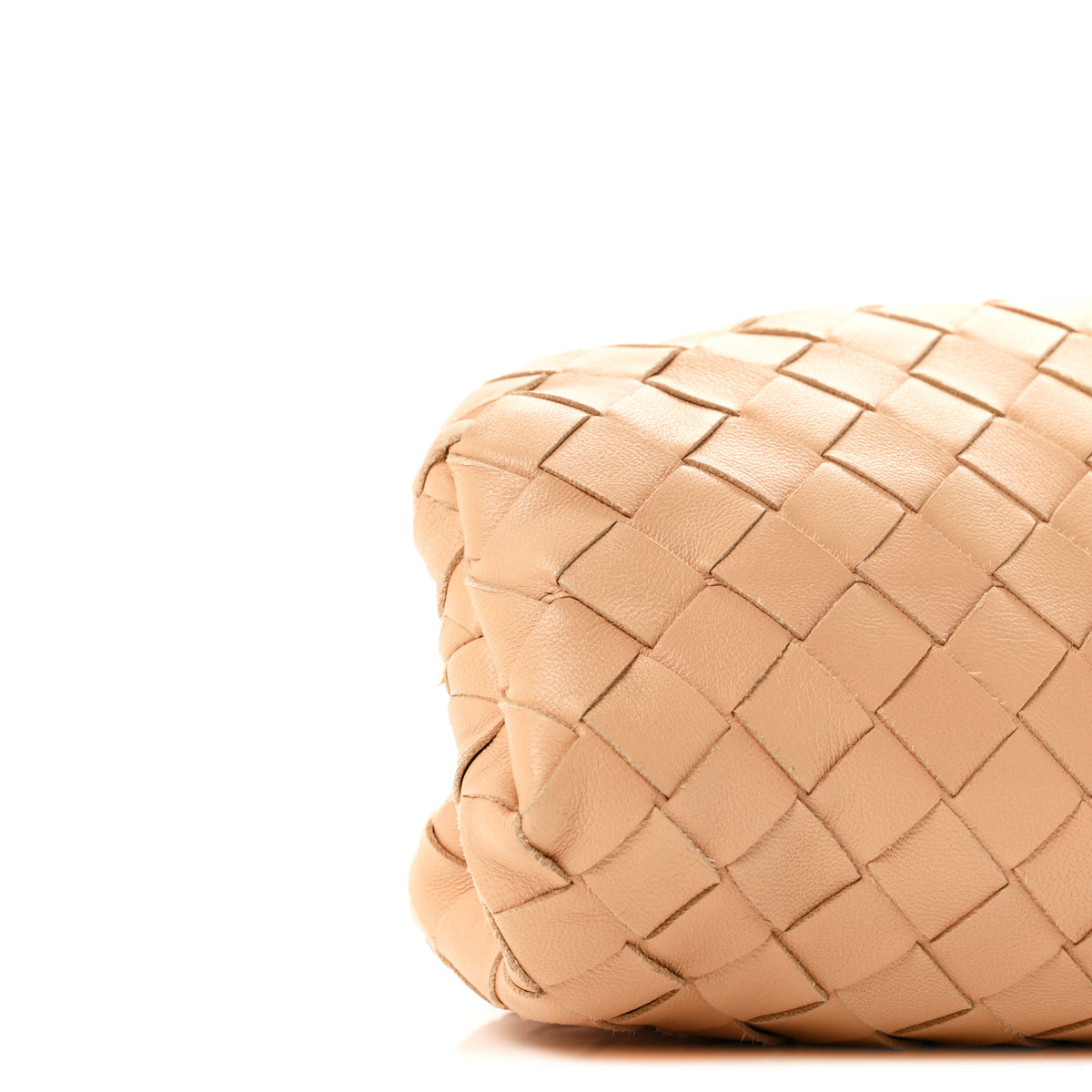 Bottega Veneta Nappa Maxi Intrecciato The Pouch Oversized Clutch Almond 9 of 10