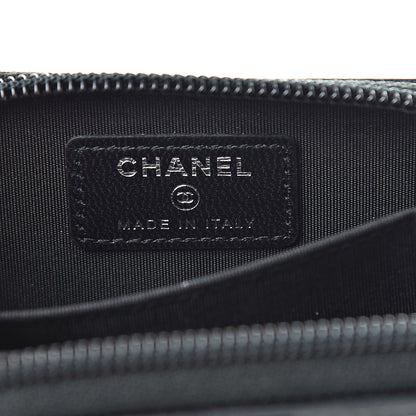 Chanel Lambskin Quilted Zip Around Boy Coin Purse Wallet So Black 6 of 12
