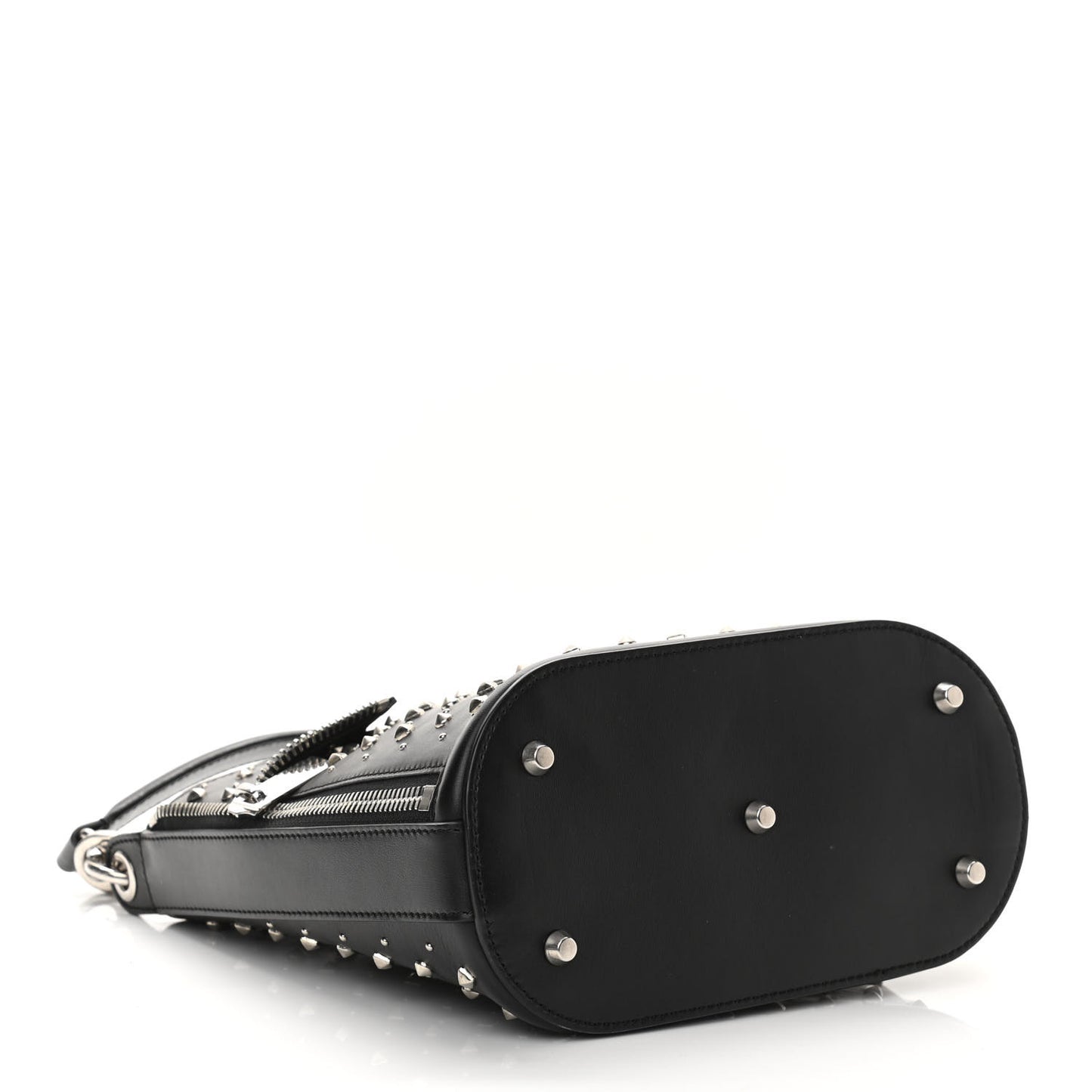 Calfskin Studded Crossbody Bag Black