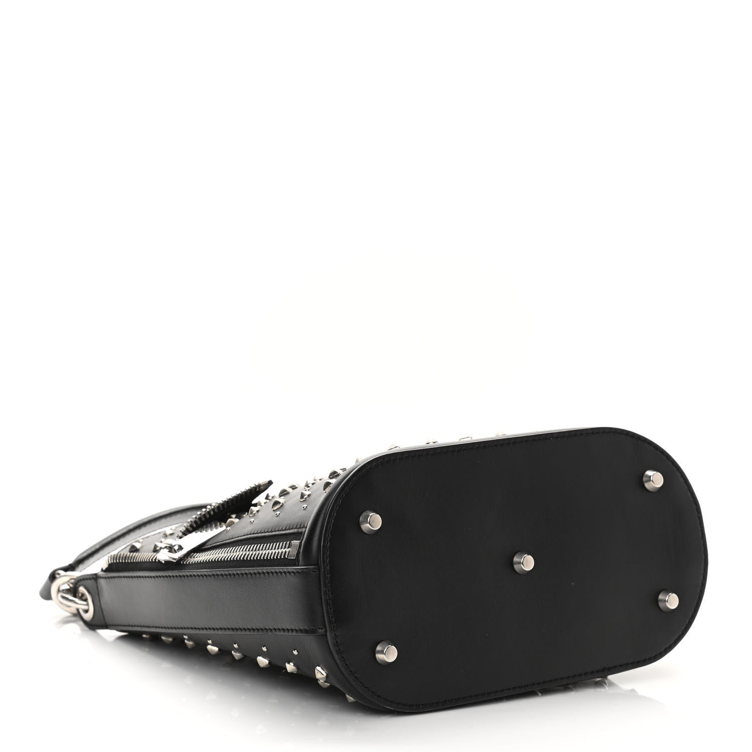 Alexander McQueen Calfskin Studded Crossbody Bag Black 4 of 15