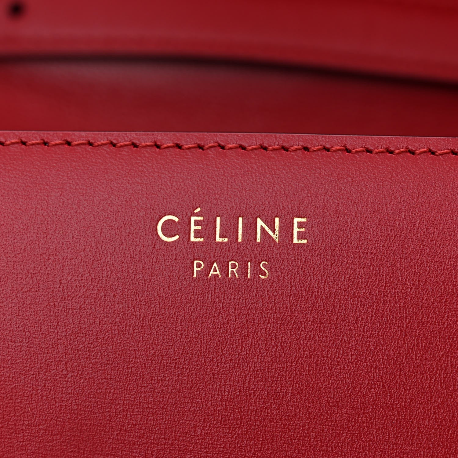 Celine Box Calfskin Medium Classic Box Flap Bag Red 6 of 13
