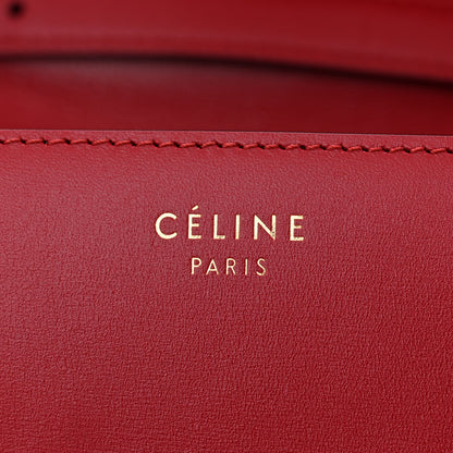 Celine Box Calfskin Medium Classic Box Flap Bag Red 6 of 13