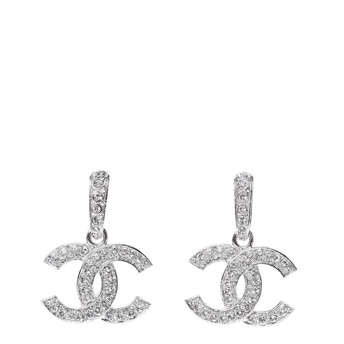 Crystal Palais Garnier CC Drop Earrings Silver