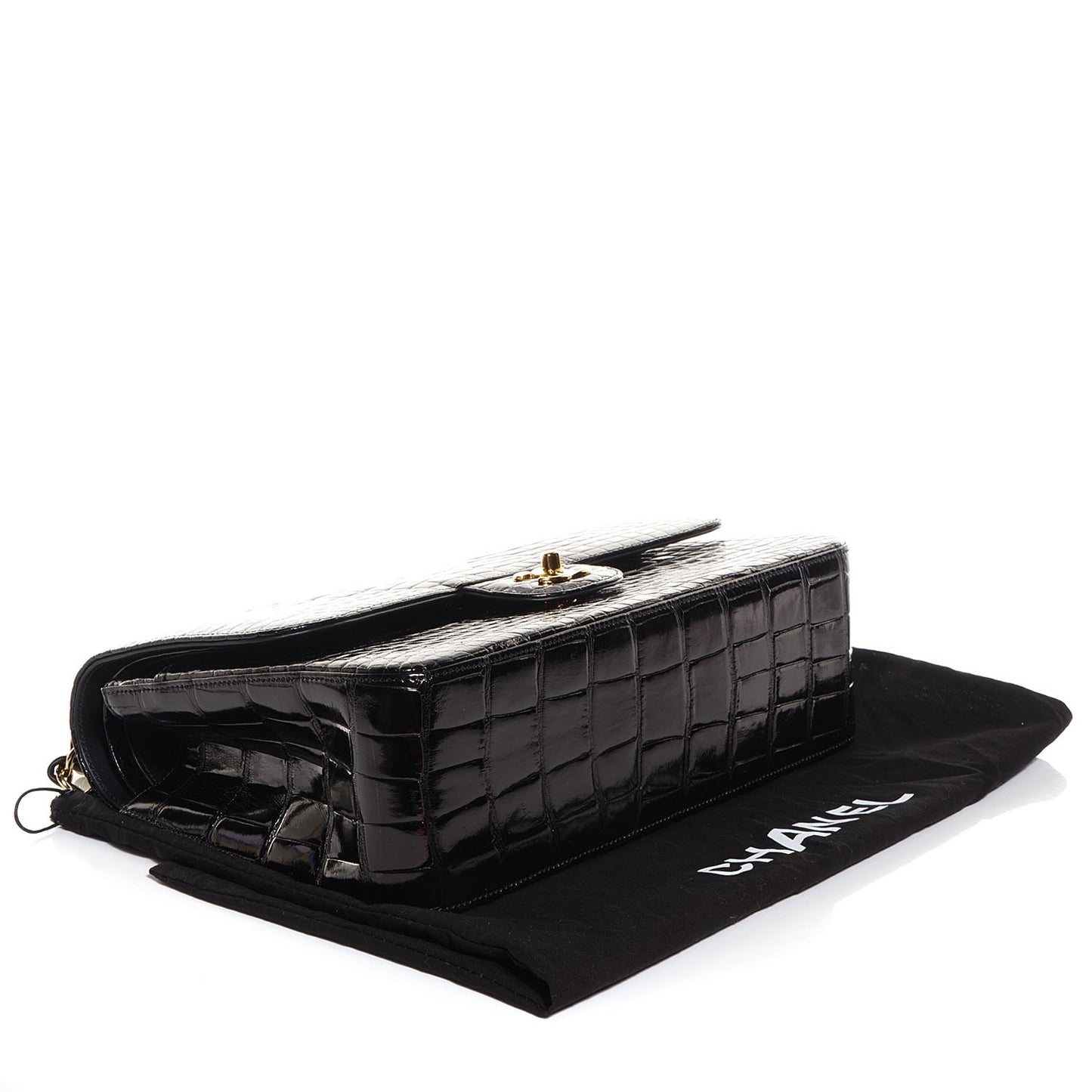 Alligator Jumbo Double Flap Black