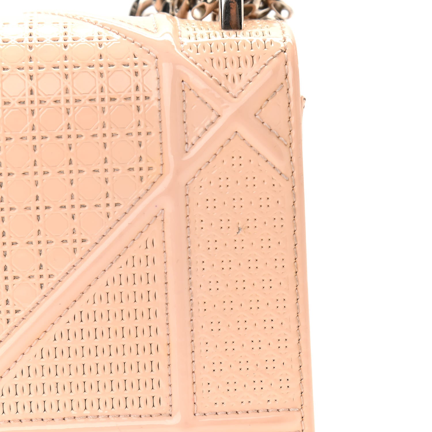 Christian Dior Patent Micro-Cannage Small Diorama Flap Bag Pink 14 of 22