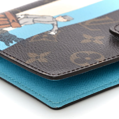 Louis Vuitton Monogram Groom Small Ring Agenda Cover Blue 9 of 11