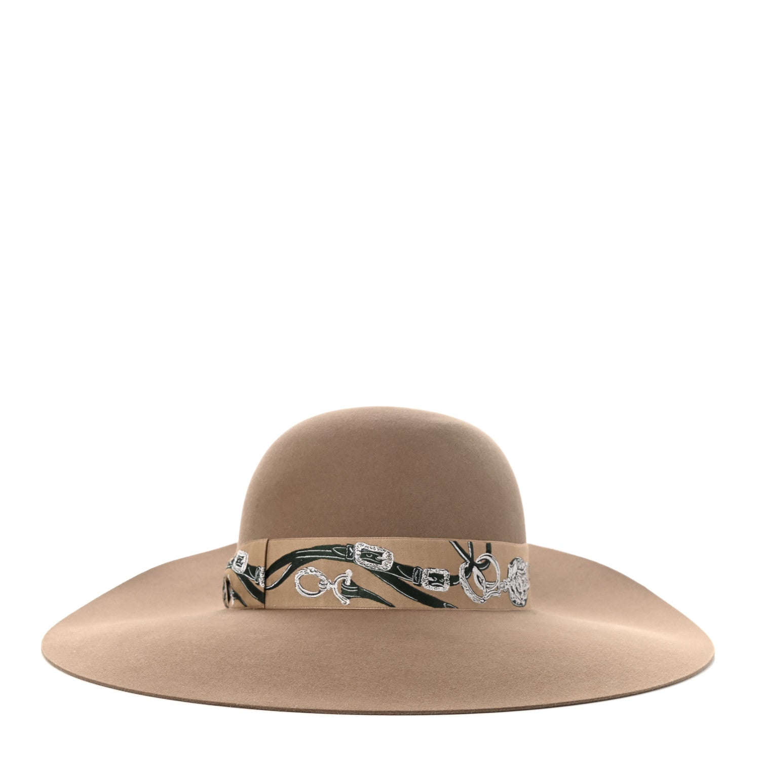 Hermes Rabbit Felt Brides de Gala Francoise Hat 57 Etoupe 3 of 9