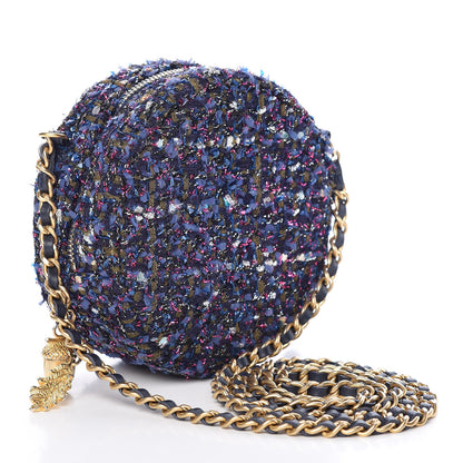 Chanel Tweed Round Clutch With Chain Multicolor 3 of 7