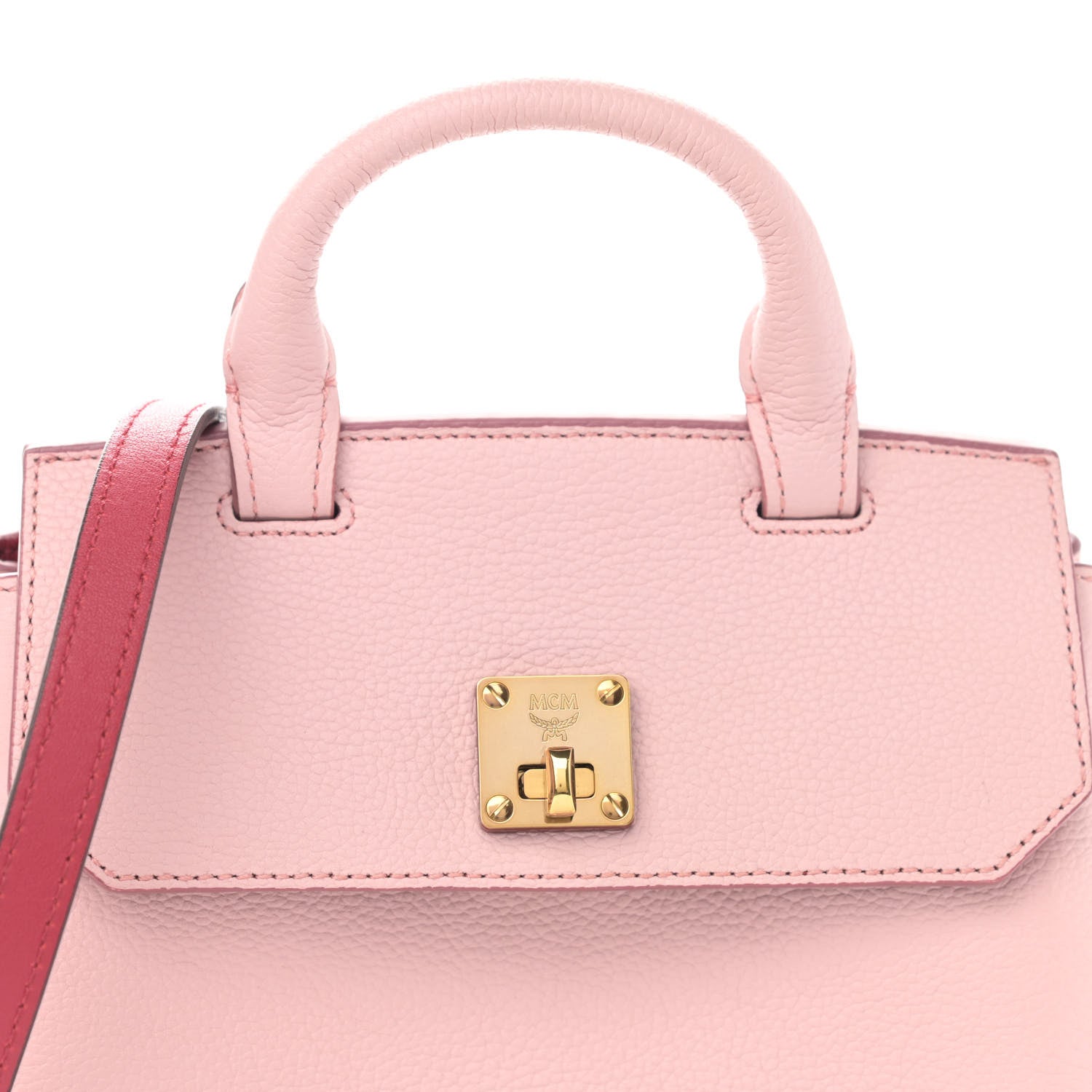MCM Grained Calfskin Small Milla Crossbody Pale Mauve 7 of 9