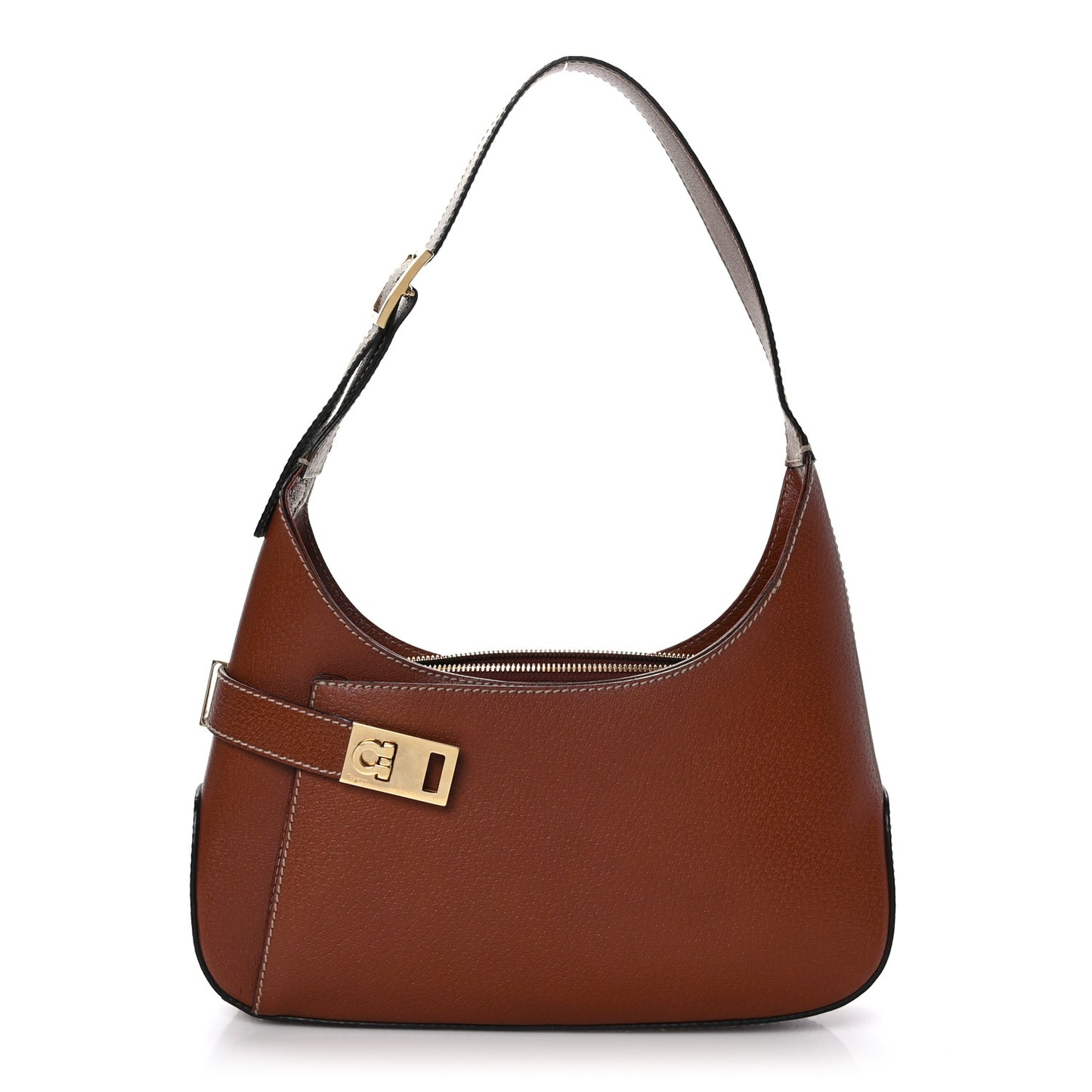 Pigskin Shoulder Bag Brown