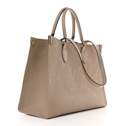 Louis Vuitton Empreinte Monogram Giant Onthego MM Tourterelle 2 of 9