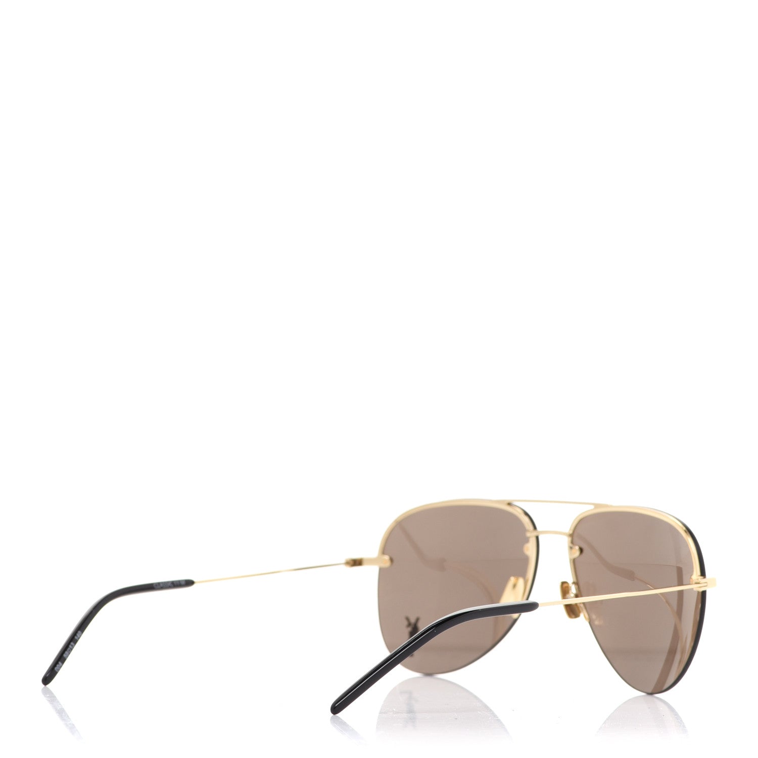 Saint Laurent Aviator Classic 11 Sunglasses Brown 4 of 8