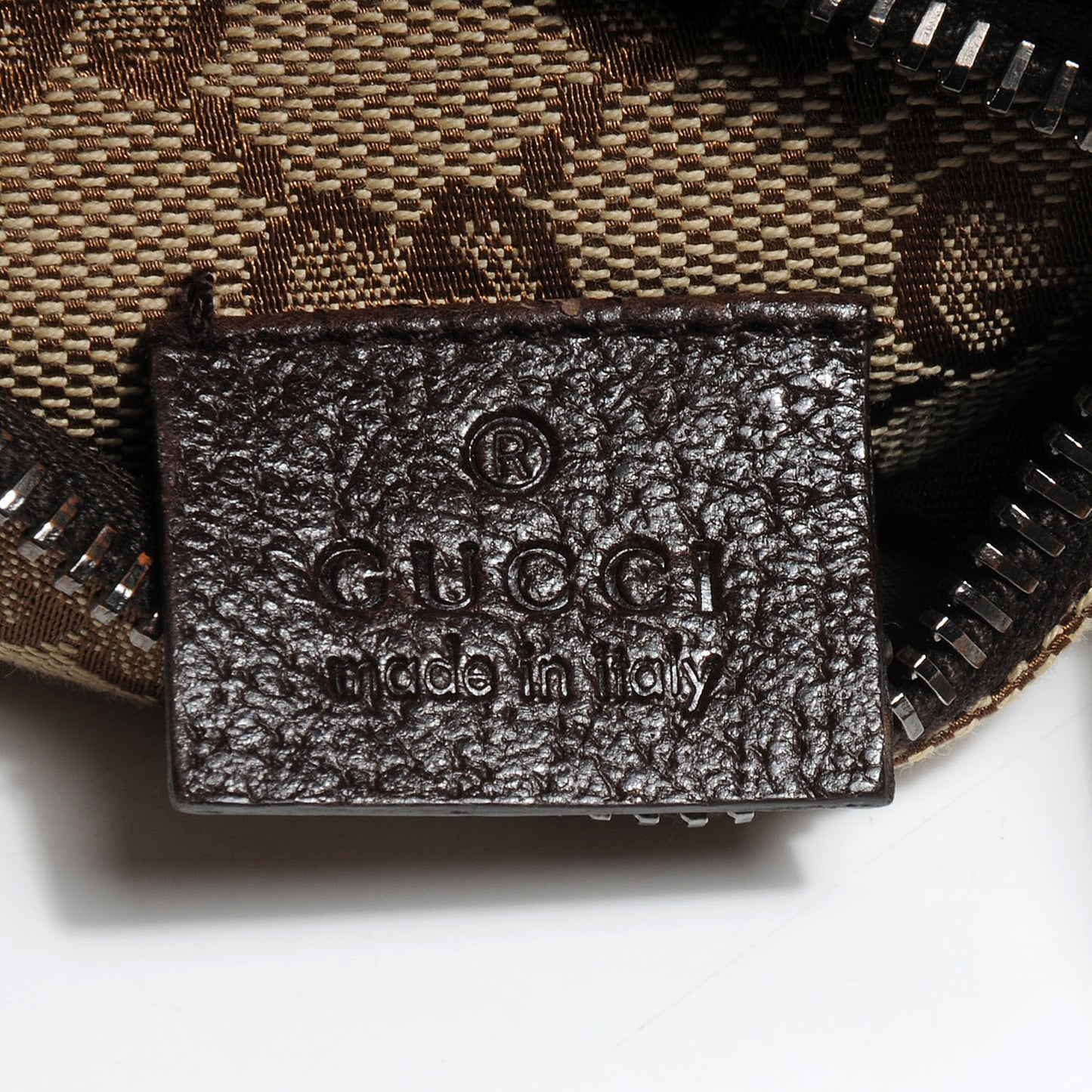 GG Monogram Web Double Pocket Belt Bag Dark Brown