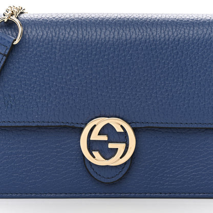 Gucci Dollar Calfskin Interlocking G Chain Wallet Caspian 8 of 15