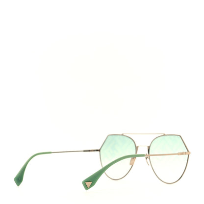 Fendi Metal Geometric Sunglasses FF 0194/S Green 4 of 7