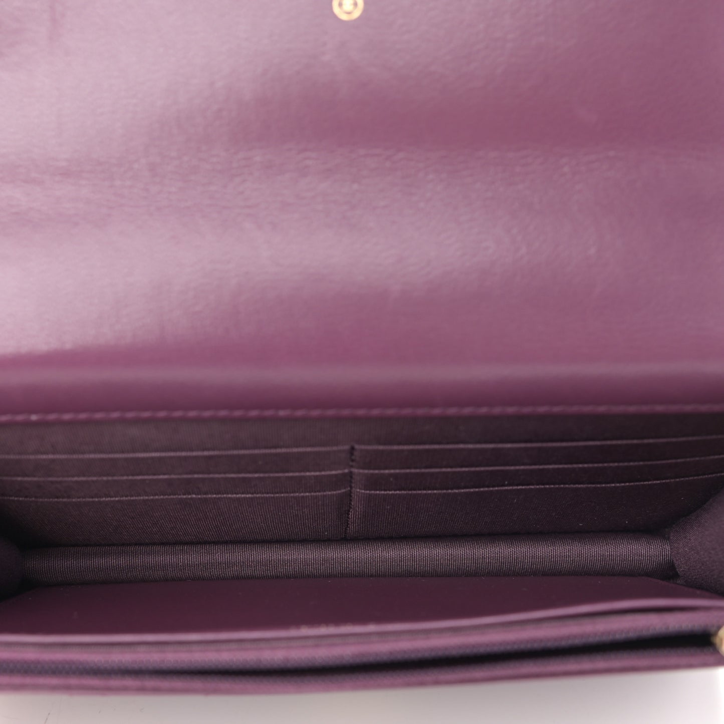 Lambskin Quilted Chanel 19 Wallet On Chain WOC Purple