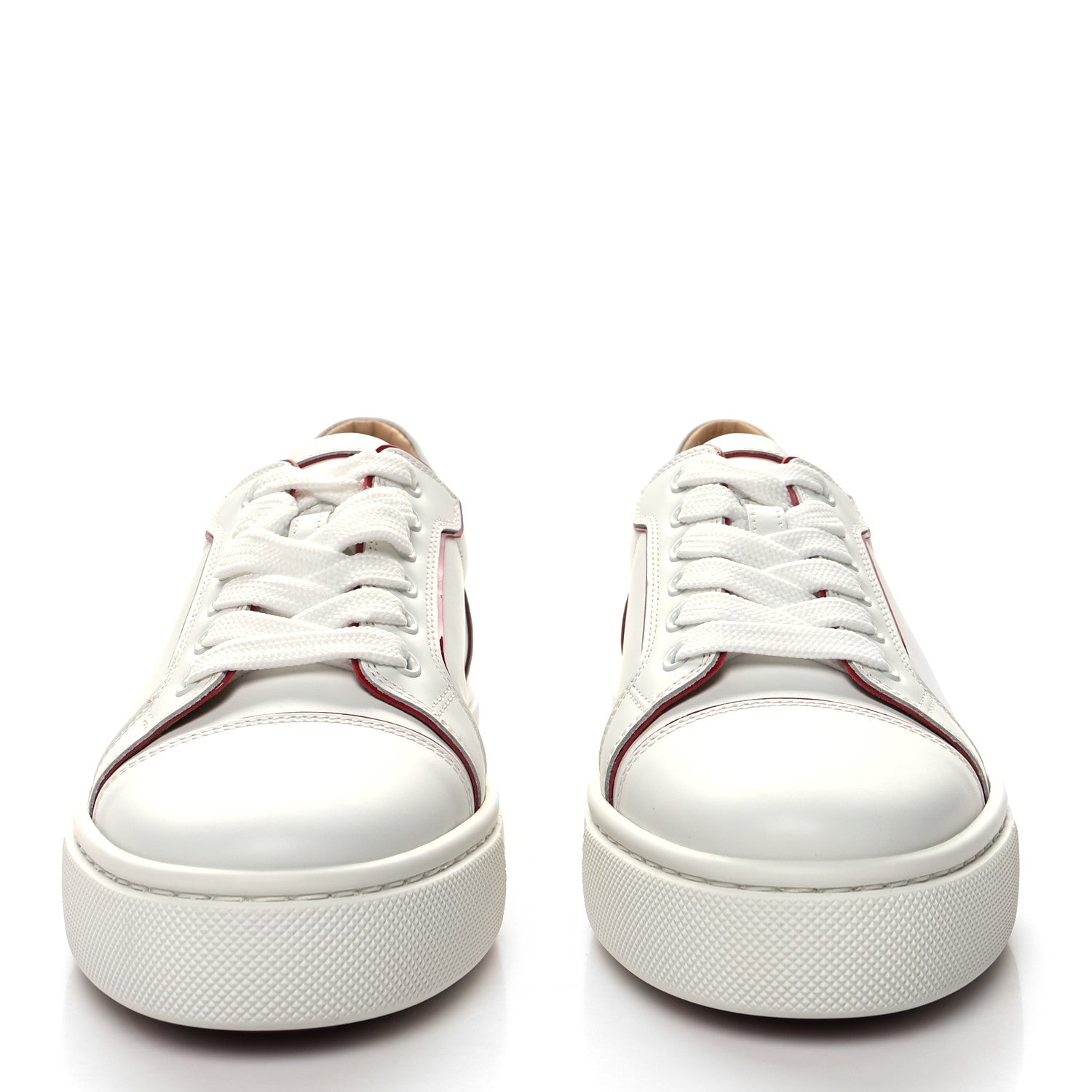 Christian Louboutin Calfskin Patent Vieirissima Flat Sneakers 38 White Multicolor 2 of 8