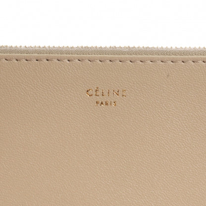 Celine Lambskin Bi-Color Solo Clutch Pouch Beige Butter 5 of 8