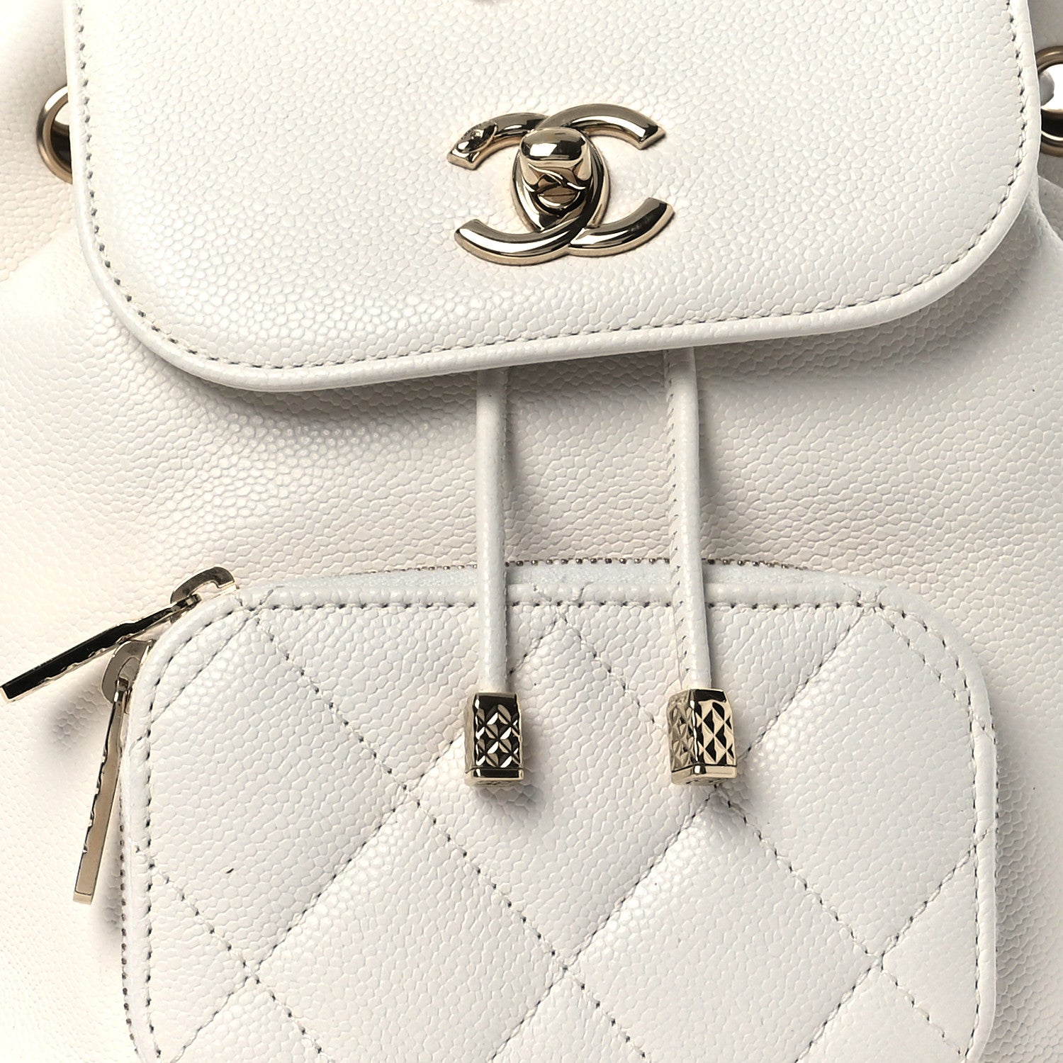 Chanel Caviar Quilted Mini Business Affinity Backpack White 8 of 10