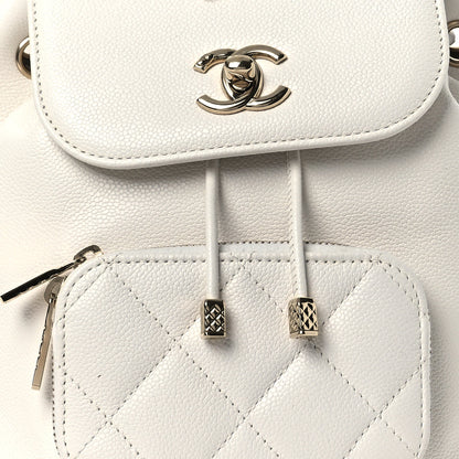 Chanel Caviar Quilted Mini Business Affinity Backpack White 8 of 10