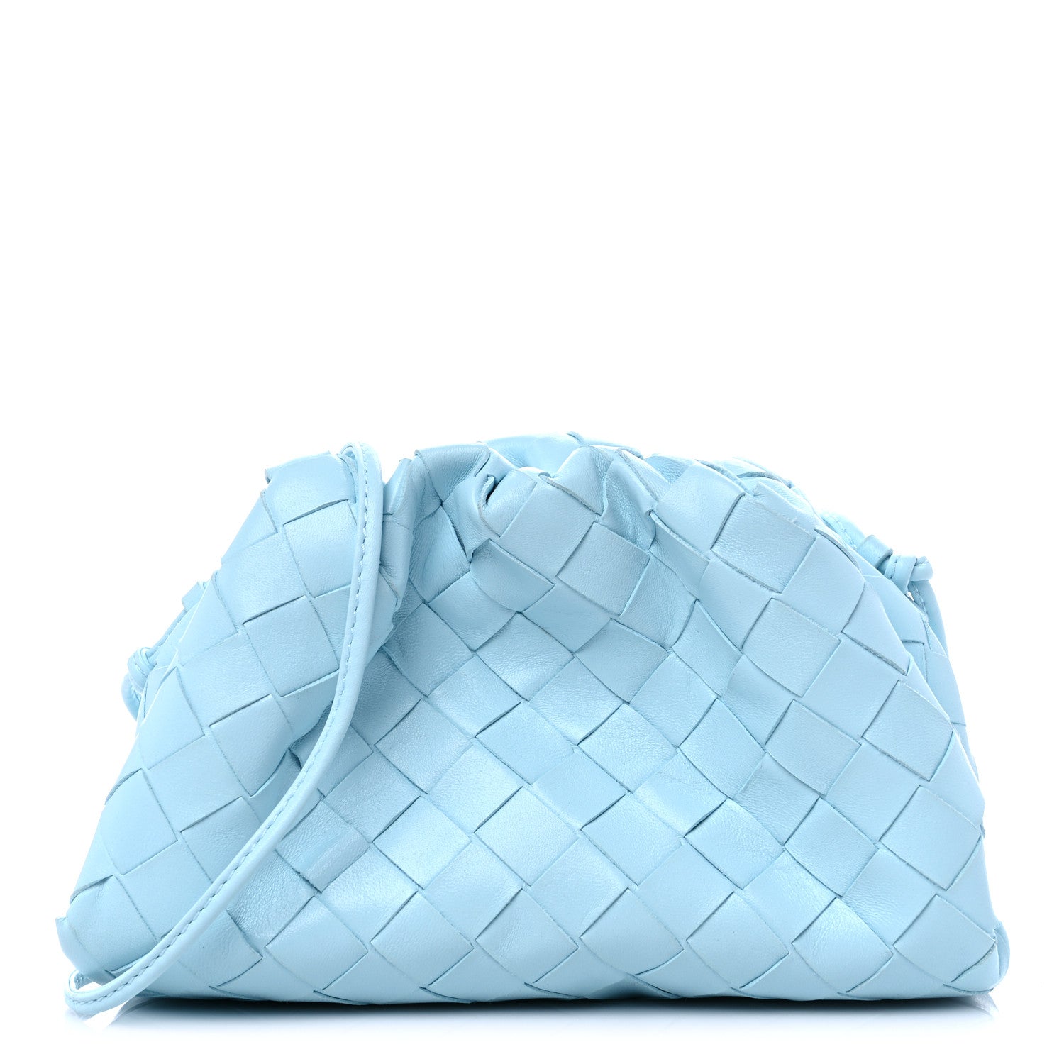 Bottega Veneta Nappa Intrecciato The Mini Pouch Topazio Silver 1 of 7
